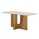 Ver imagem 1 de Mesa de Jantar 160cmx80cm Tampo de 25mm Dora Valdemoveis Cinamomo/off White