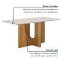 Ver imagem 2 de Mesa de Jantar 160cmx80cm Tampo de 25mm Dora Valdemoveis Cinamomo/off White
