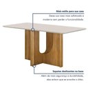 Ver imagem 3 de Mesa de Jantar 160cmx80cm Tampo de 25mm Dora Valdemoveis Cinamomo/off White