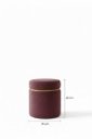 Ver imagem 2 de Puff Redondo Cinta Superior Dourada Marsala Rosé / Veludo