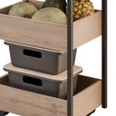 Ver imagem 6 de Carrinho Gourmet de Apoio Industrial 3 Prateleiras Liss M24 Freijó/preto - Mpozenato