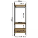 Ver mais imagens de Kit 02 Roupeiros Closet Com Gavetas Freijo Preto Kappesberg