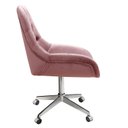 Ver imagem 4 de Poltrona Giratória com Rodízio Cadeira Decorativa Sala, Escritório, Recepção Lua Rosa Rose