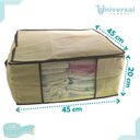 Ver imagem 3 de Kit 4 Caixa Organizadora Roupas Multiuso Toalha Lençóis Roupa De Cama Em TNT Dobrável 45x45x20cm