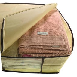 Kit 4 Caixa Organizadora Roupas Multiuso Toalha Lençóis Roupa De Cama Em TNT Dobrável 45x45x20cm - 8