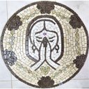 Ver imagem 1 de Mandala Indiana Piso Mosaico Meditação Tamanho 80cm