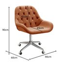 Ver imagem 3 de Poltrona Giratória com Rodízio Cadeira Decorativa Sala, Escritório, Recepção Lua