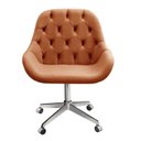 Ver imagem 2 de Poltrona Giratória com Rodízio Cadeira Decorativa Sala, Escritório, Recepção Lua