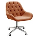 Ver imagem 1 de Poltrona Giratória com Rodízio Cadeira Decorativa Sala, Escritório, Recepção Lua