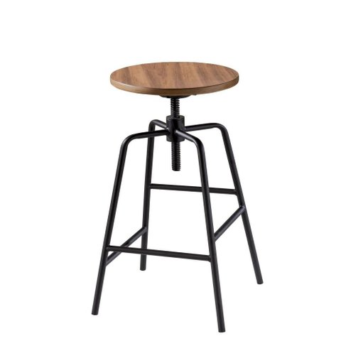 Banqueta Anacapri Assento Formica Imbuia com Base Preta 64 Cm (alt) - 47092