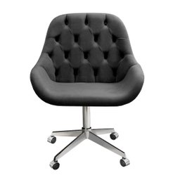 Poltrona Giratória com Rodízio Cadeira Decorativa Sala, Escritório, Recepção Lua - 2