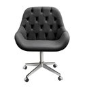 Ver imagem 2 de Poltrona Giratória com Rodízio Cadeira Decorativa Sala, Escritório, Recepção Lua