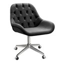 Ver imagem 1 de Poltrona Giratória com Rodízio Cadeira Decorativa Sala, Escritório, Recepção Lua