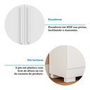 Ver mais imagens de Guarda-Roupa Solteiro 4 Portas 3 Gavetas Capelinha com Espelho 164cm Espresso Móveis Branco