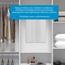 Ver imagem 6 de Guarda-Roupa Solteiro 4 Portas 3 Gavetas Capelinha com Espelho 164cm Espresso Móveis Branco