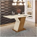 Ver imagem 1 de Mesa De Jantar Tampo Em Mdf 160cm Vidro Zuri Casa 812 Nature Off White
