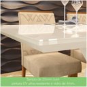 Ver imagem 5 de Mesa De Jantar Tampo Em Mdf 160cm Vidro Zuri Casa 812 Nature Off White