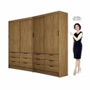 Ver imagem 3 de Closet Casal Duplo Sevilha 4portas 12 Gavetas Carioca Móveis Cinamomo