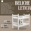 Ver imagem 7 de Beliche Solteiro Leticia Branco de Mdf para Quarto com 2 Colchões Incluso