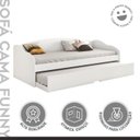 Ver imagem 4 de Conjunto Bicama Solteiro Funny Iii e Closet Casal sem Portas 4 Gavetas Bergamo