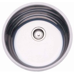 Cuba de Embutir para Cozinha Tramontina Redonda 38 BL Válvula de 3.1/2 - 1 Cuba de Embutir para Cozinha Tramontina Redonda 38 BL Válvula de 3.1/2 - 1