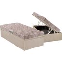 Ver imagem 1 de Conjunto Box Baú Solteiro: Colchão Espuma Herval D28 St .louis + Base Crc Suede Clean(88x188)