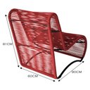 Ver imagem 7 de Poltrona Espreguiçadeira Portugal em Alumínio e Cordão Fibra Vermelho