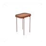 Conjunto Mesa Lateral Melin Nature Pés Metal Cobre Ofertamo - 2