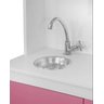 Cozinha Infantil Brincar de Faz de Conta com Pia Fogão Microondas Bancada Brinquedo:rosa - 4