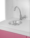 Ver imagem 4 de Cozinha Infantil Brincar de Faz de Conta com Pia Fogão Microondas Bancada Brinquedo:rosa