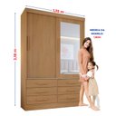 Ver imagem 6 de Guarda-roupa Infantil 02 Portas de Correr com Espelho Carrossel