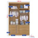 Ver imagem 5 de Guarda-roupa Infantil 02 Portas de Correr com Espelho Carrossel