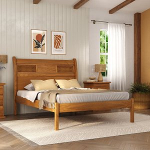 Cama King 100% Madeira Maciça Veneziana