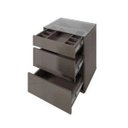 Ver imagem 3 de Mesa de Cabeceira Belize Elegante e Moderno em Mdf Cinza Perolado