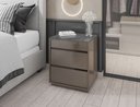 Ver imagem 5 de Mesa de Cabeceira Belize Elegante e Moderno em Mdf Cinza Perolado
