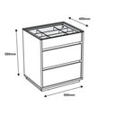 Ver imagem 2 de Mesa de Cabeceira Belize Elegante e Moderno em Mdf Cinza Perolado