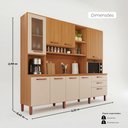 Ver imagem 3 de Armário de Cozinha Celeste 100% MDF 8 Portas e 3 Gavetas