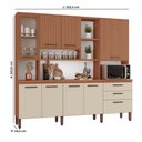 Ver imagem 2 de Armário de Cozinha Diana 100% Mdf Tuboarte 8 Portas e 3 Gavetas