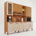 Ver imagem 2 de Armário de Cozinha Celeste 100% MDF 8 Portas e 3 Gavetas