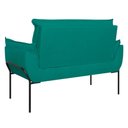 Ver imagem 4 de Kit 02 Poltronas Opala + Namoradeira Base Metal Preta Cor:azul Turquesa