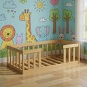 Ver imagem 2 de Cama de Chão com Cercadinho Infantil Madeira Montessoriana
