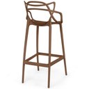 Ver imagem 5 de Kit 12 Banquetas Allegra com Encosto Design Cozinha/bancada - Marrom