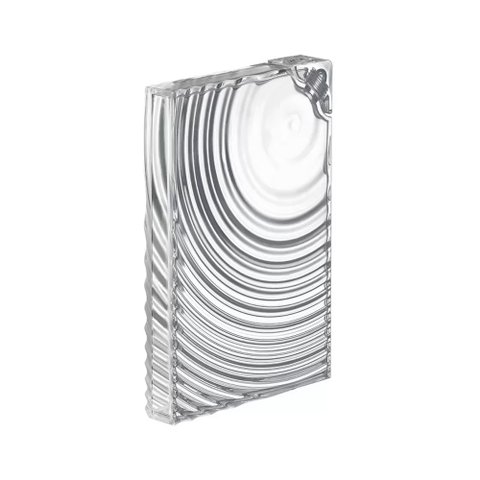 Garrafa de Água Plana Ripples 500ml - Design Assinado Icons - Transparente - Guzzini