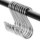Ver imagem 3 de Kit 50 Ganchos S Aço Inox Utensílios Barra Suporte Cozinha