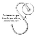 Ver imagem 6 de Kit 50 Ganchos S Aço Inox Utensílios Barra Suporte Cozinha