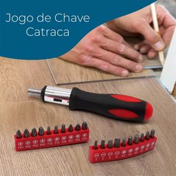 Kit Jogo de Ferramentas 129 Peças Bits e Chaves Emergênciais Precisão Catraca Alicates Martelo Trena - 8