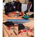 Ver imagem 3 de Kit Jogo de Ferramentas 129 Peças Bits e Chaves Emergênciais Precisão Catraca Alicates Martelo Trena