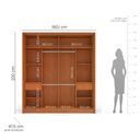 Ver imagem 2 de Guarda Roupa 180,1cm com 2 Portas de Correr e 2 Gavetas 240835 Valência Politorno Móveis