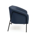 Ver imagem 5 de Sofá 2 Lugares Namoradeira Stella Base Industrial Alta Preta Suede Azul Marinho D03 - D’Rossi
