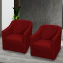 Ver imagem 6 de Kit 12 Poltronas Mila Pé de Plástico Cromado - Bordô Suede